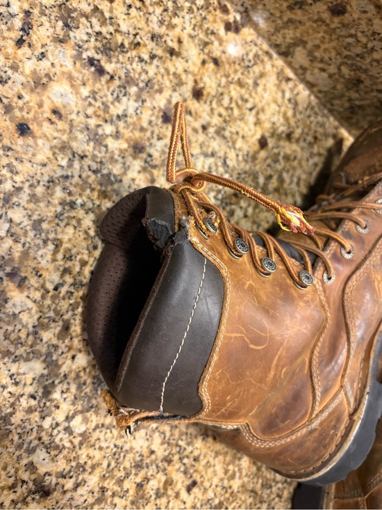 Danner Men\'s Brown Leather 8” Quarry Logger Work Boots Size 10.5 Some Damage main image 7